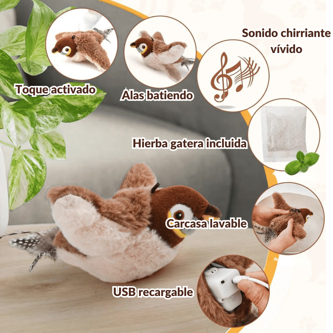 Pájaro Volador – Juguete que Estimula y Activa a Tu Mascota